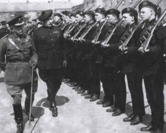 Lord French reviews a Parade of Auxiliaries at the Garda Depot