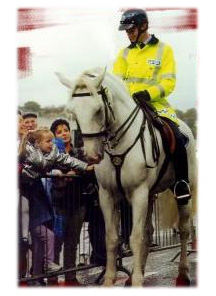 Garda Mounted Unit 
on the streets of Cork