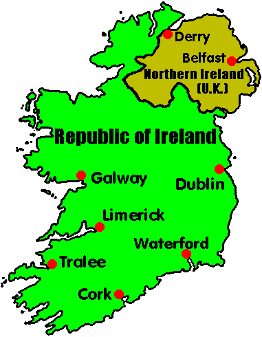 Map of Ireland